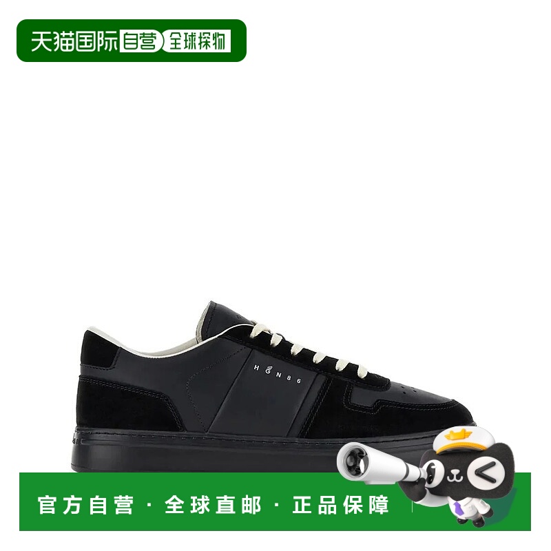 1h可退 HOGAN 男士运动鞋 HXM6680FL30ODZ999 AW2025 黑色 Hogan