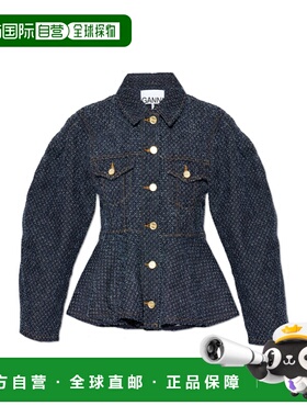 GANNI 女士夹克 A101007711165077 SS2026 深蓝色 Denim jacket w