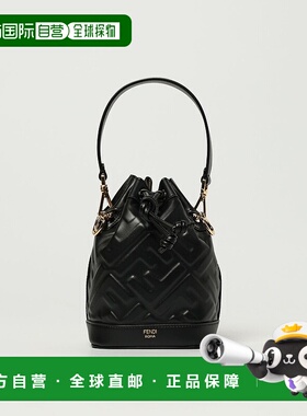 FENDI 女士斜挎包 8BS093ANWTF0KUR AW2025 黑色 Mini Mon Tresor