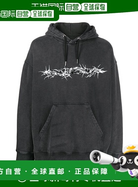 GIVENCHY 男士卫衣 BMJ0D53Y69001 SS2022 黑色 Hoodie Washed