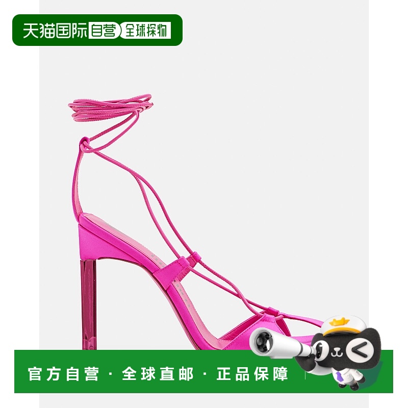1h可退 潮奢 The Attico 女士 Adele 缎面系带高跟凉鞋 232WS411V