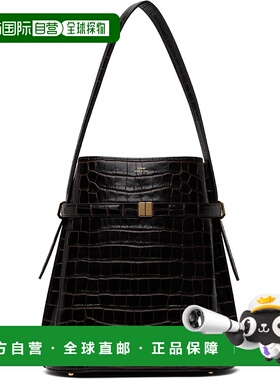 1h可退 潮奢 TOTÊME 女士 棕色 Belted Croco-Embossed Bucket 单