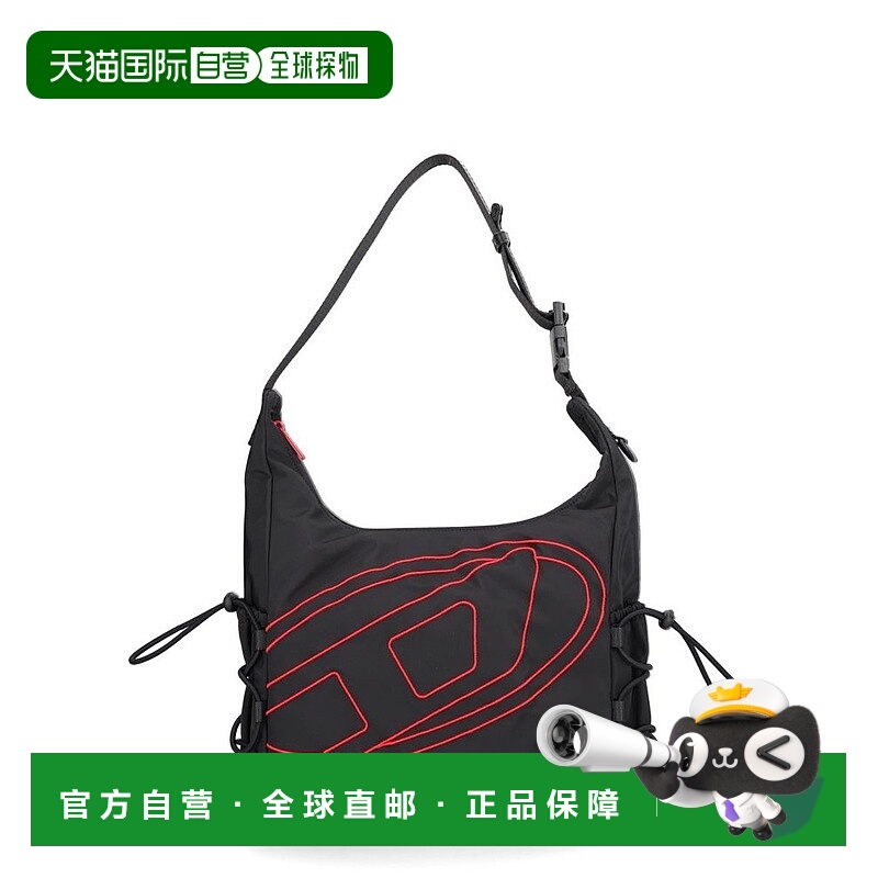 1h可退 潮奢 Diesel 迪赛 男士 標誌印花抽繩單肩包 X10458P3914