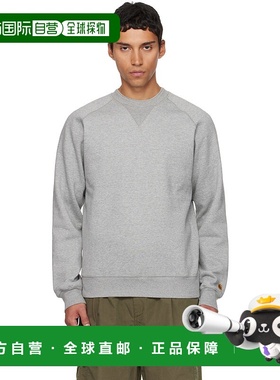 潮奢 CARHARTT WIP 男士 灰色 Chase 套头衫 I033660抓绒
