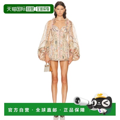 1h可退 潮奢 ZIMMERMANN 女士 Rebellion 凸纹迷你连衣裙 6349DC2