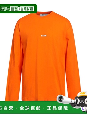 1h可退 潮奢 Msgm 男士 基础款T恤 orange橙色 舒适时尚