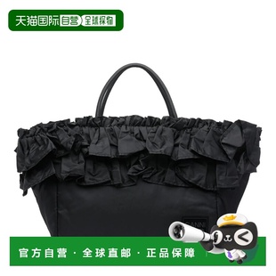 GANNI 女士手提包 A7188099 SS2026 黑色 Black Xxl Ruffle Shopp