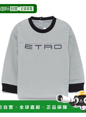 1h可退 ETRO 男童针织衫 GV4530Z243460D AW2024 灰色 logo刺绣运
