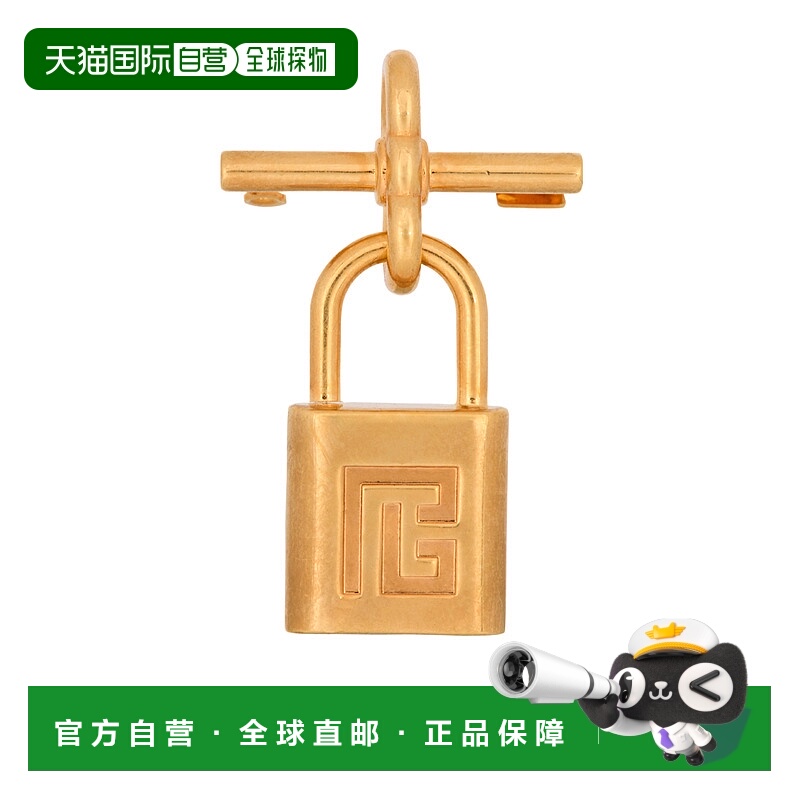 1h可退 BALMAIN 女士项链 FN0XM560MBRAXA5 AW2025 金色 挂锁胸针