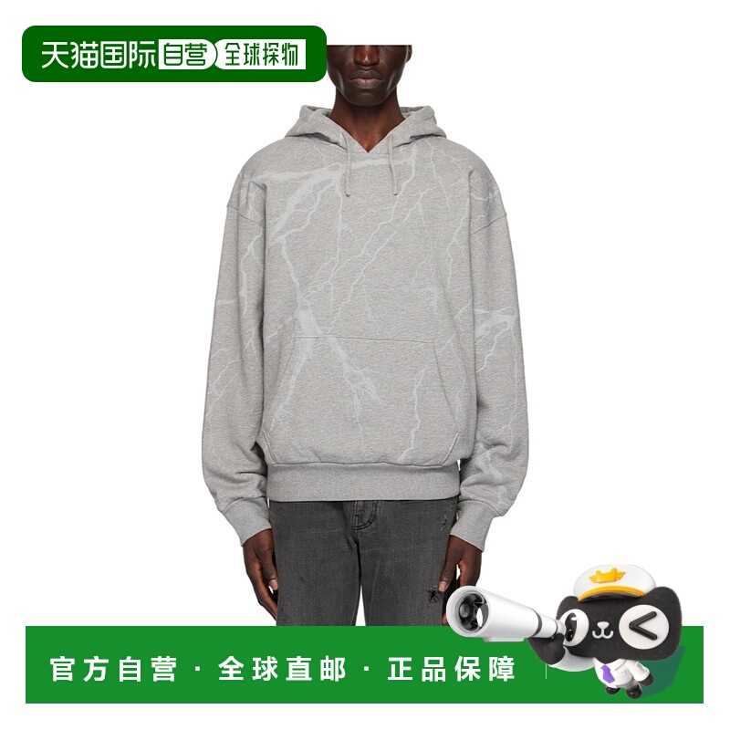 1h可退 GIVENCHY 男士针织毛衣 BMJ0LA3YJH055 SS2024 灰色 抽绳