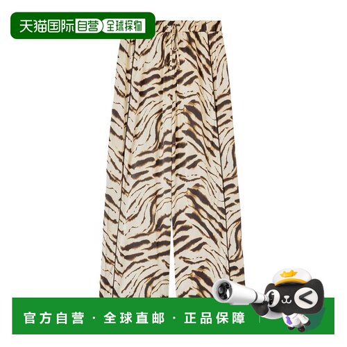 GANNI 女士休闲裤 A1080170135 AW2026 白色 PRINTED STRETCH SAT