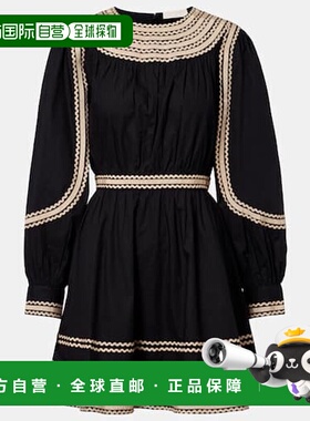 1h可退 潮奢 ULLA JOHNSON 女士 Fiora 棉府绸迷你连衣裙