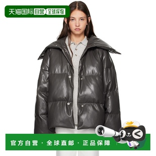 女士 Nanushka 绿色 Alora NW24FW 1h可退 纯素皮革羽绒夹克 潮奢