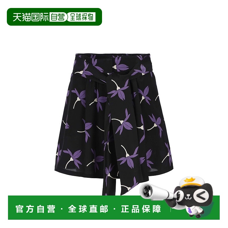 1h可退 VALENTINO 女士短裤 XB3RF1X26UNPXS SS2022 黑色 印花短