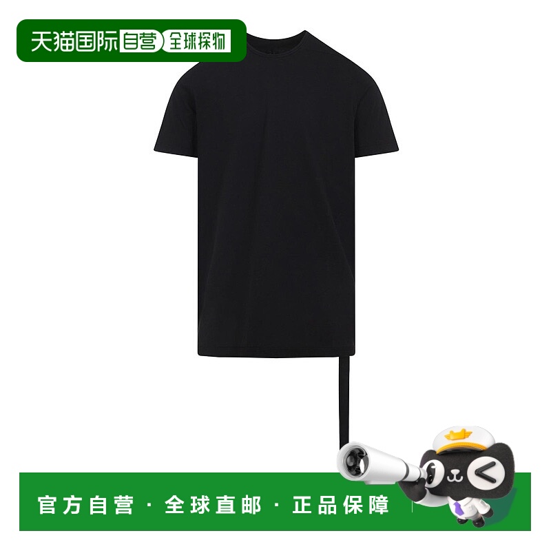 1h可退 RICK OWENS 男士T恤 DU02E7250RNP09 AW2025 黑色