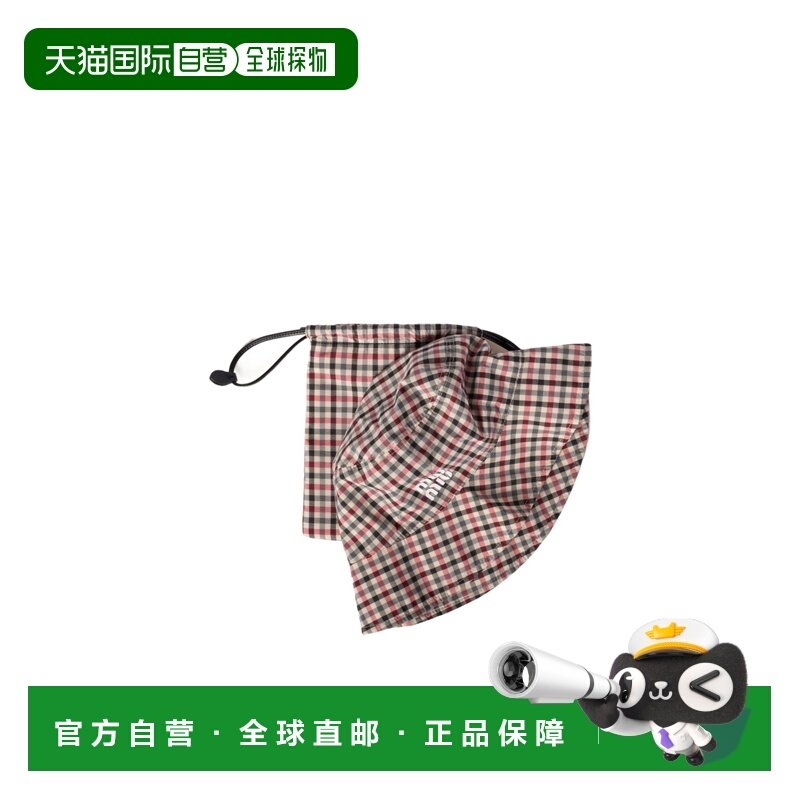 MIU MIU 女士帽子 5RM0482CVGF0R03 SS2025 花色 Vichy帽子带小袋