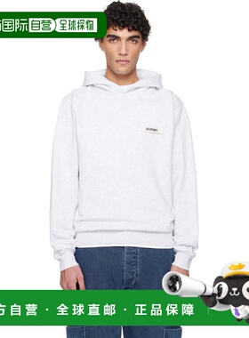 潮奢 Jacquemus 男士 灰色 The Gros Grain 连帽衫 25EHOM00247AJ