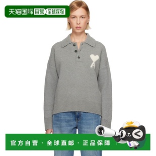 1h可退 潮奢 Ami Paris 女士 灰色 Alpaca Long Sleeves Ami de C