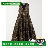 潮奢 recycled GANNI 1h可退 甘尼 女士 cloque 金属感豹纹中长连