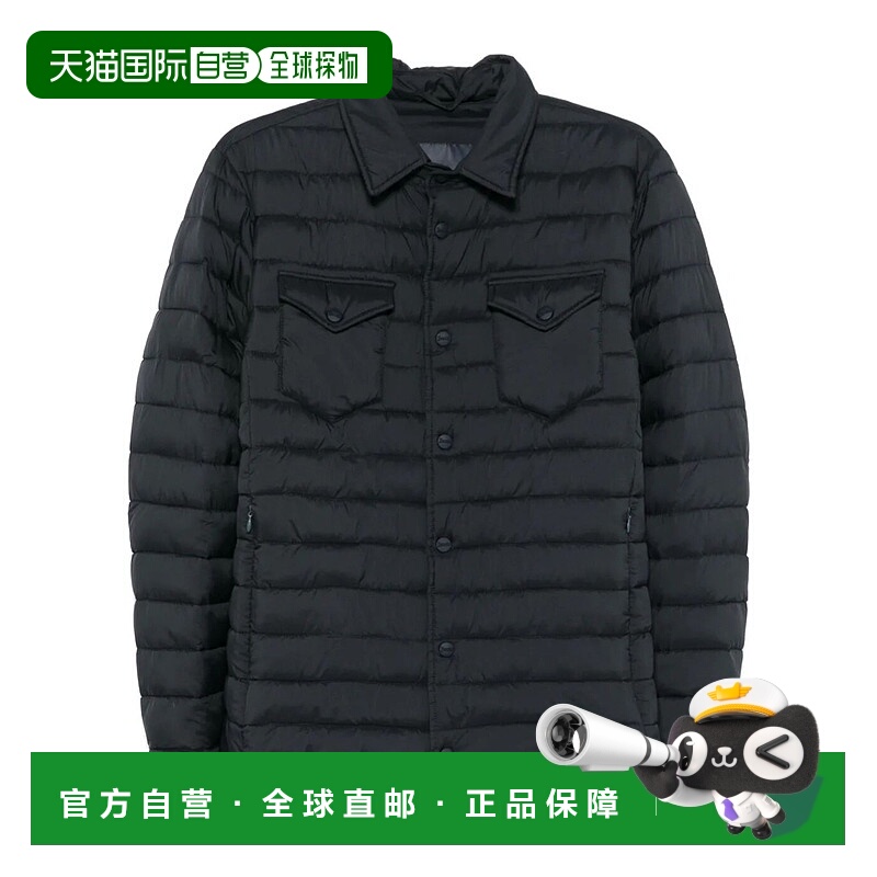 1h可退 HERNO 男士夹克 PC004ULE12456Z9200 SS2025 黑色 绗缝休