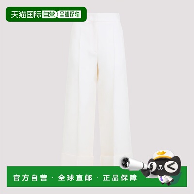 VALENTINO 女士休闲裤 6B3RB6551CFA03 SS2025白色阔腿裤西装裤