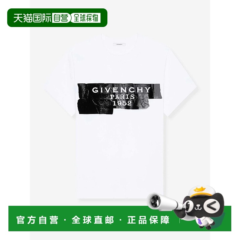 1h可退 GIVENCHY 女士T恤 BW70FJP78U100WHITE AW2025 白色