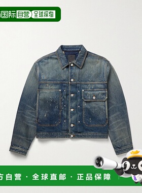 1h可退 潮奢 Givenchy 纪梵希 男士 翻领长袖牛仔外套 BM017H5YAG