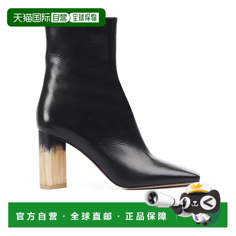 1h可退 CHLOÉ 女士高跟鞋 C25S07XQJ001 SS2025 黑色 方头短筒靴