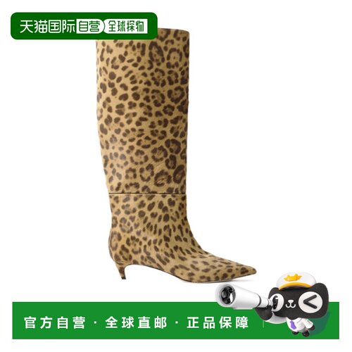1h可退 奢淘 Jimmy Choo 豹纹及膝靴 女 MAXIMA35LOPNATURALLeopa