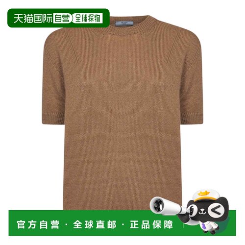 PRADA 女士针织衫 P24D3G17E2SOOOF0040 AW2026 棕色短袖