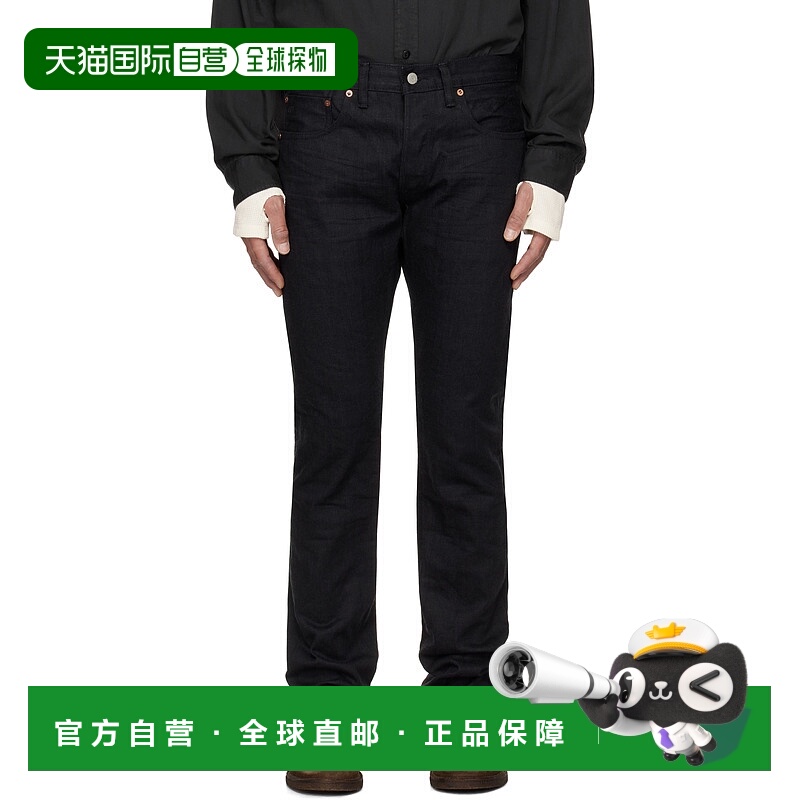 1h可退 潮奢 RRL 拉夫 劳伦RRL 男士 黑色 Slim Fit Selvedge 牛