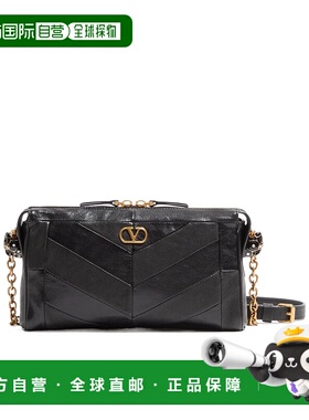 VALENTINO 女士单肩包 WB0S99UYF0NO SS2025 黑色 人字形小号单肩