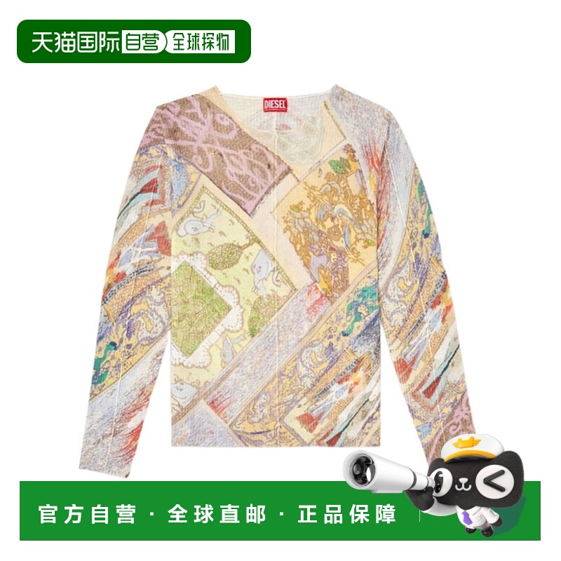 DIESEL 男士针织毛衣 A196330JLCP7BDA AW2025 花色 印花毛衣