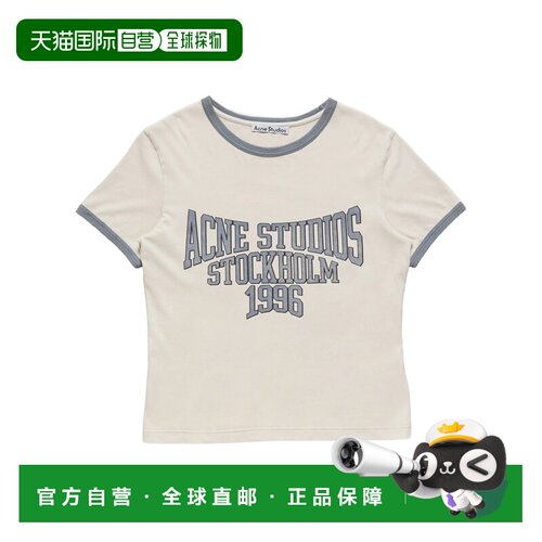 ACNE STUDIOS 男士T恤 BL0442DYL AW2026 白色 图案T恤男装
