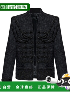 BALMAIN 男士夹克 FH1SC001PD080PA AW2025 黑色 Tweed blazer
