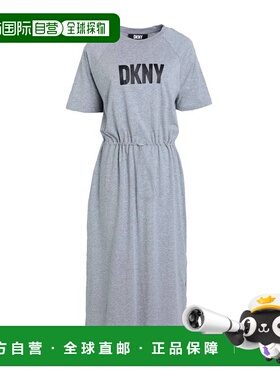 潮奢 Dkny 唐可娜儿 女士 中长连衣裙 grey灰色 舒适时尚夏装