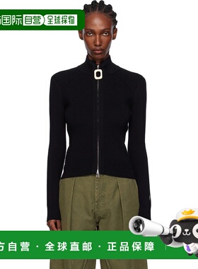 1h可退 潮奢 J.W. Anderson 女士 黑色 Fitted Zip Up 夹克 KW135