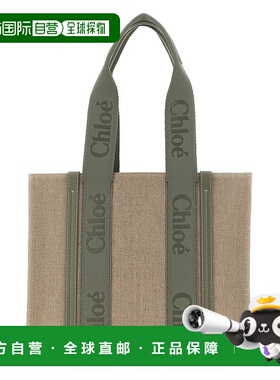 CHLOÉ 女士手提包 CHC23AS383L173D6 SS2026 绿色 Medium 'Woody'