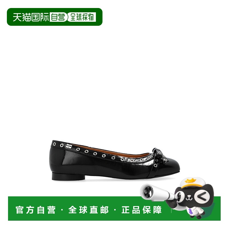 1h可退 GANNI 女士芭蕾乐福鞋 S27554929099 AW2024 黑色 Balleri