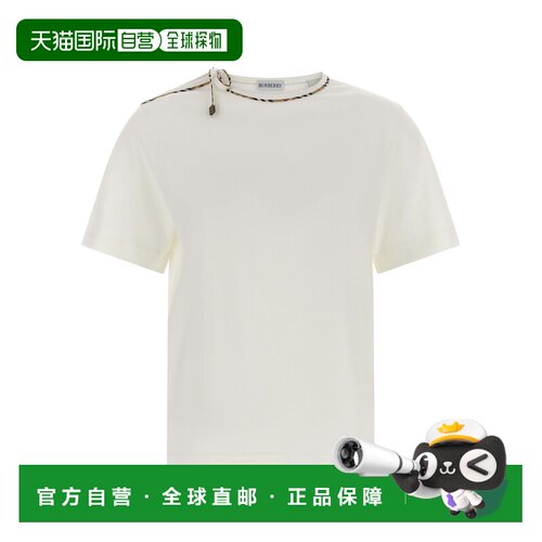 BURBERRY 女士T恤 8127210CHALK AW2026 白色 'Frankie Bow' T-sh