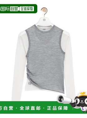 LOEWE 女士针织衫 S359Y14KHT1122 AW2025 灰色 羊绒垂坠毛衣