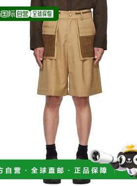 1h可退 潮奢 Feng Chen Wang 男士 黄褐色 Deconstructed Patchwo