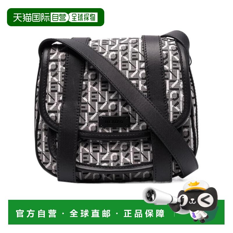 KENZO 女士斜挎包 FB62SA708B0196 SS2022 黑色 徽标单肩包