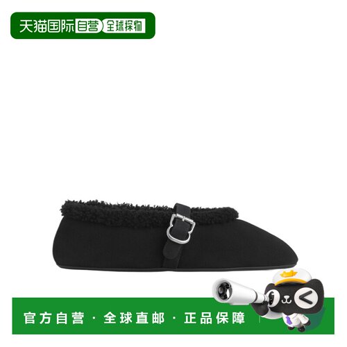 ALAIA 女士芭蕾乐福鞋 AA3A029I048999 AW2026 黑色 圆头芭蕾舞鞋