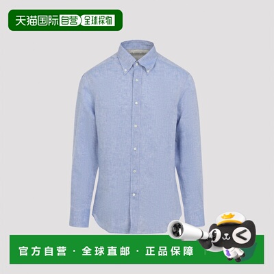 BRUNELLO CUCINELLI 男士衬衫 SS2026 MM6841716C105亚麻长袖