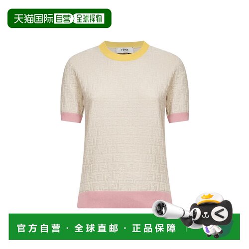 FENDI 女士针织衫 FZXE94AW4SF0WC4 SS2026 花色 Sand cotton ble