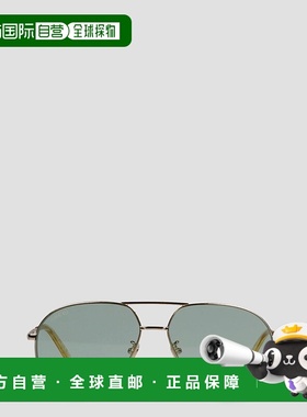 GUCCI 男士太阳镜 520116I03308070 AW2023 绿色 Gold metal sung