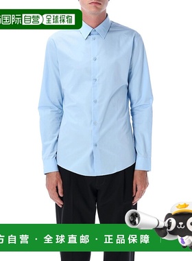 BURBERRY 男士衬衫 8101173C2008 SS2025 蓝色 Slim fit cotton s