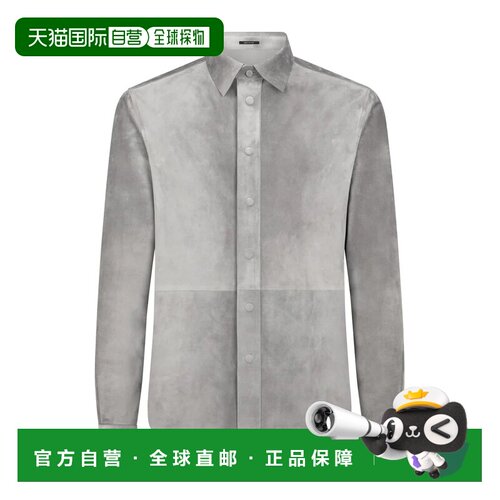 TOM FORD 男士衬衫 LJS016LMS028IG880 AW2025灰色长袖