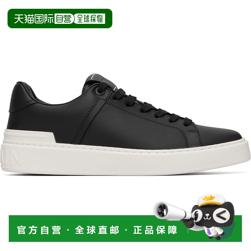 1h可退 潮奢 Balmain 巴尔曼 男士 黑色 B-Court 运动鞋 GM1VI288